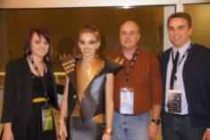 My Dad, brother Anthony, and I with Jessica after the runway