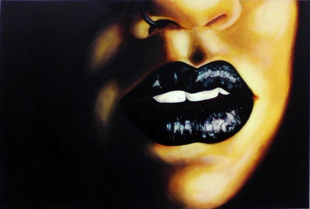 “Untitled (Black)." oil on canvas, 2012